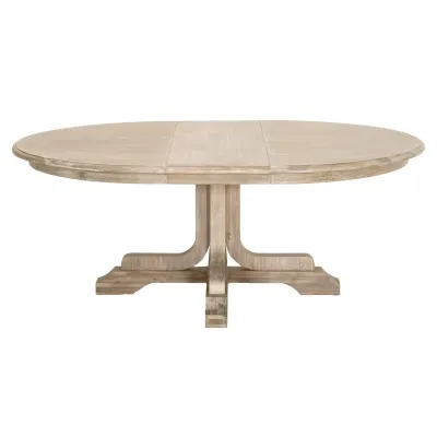Torrey 60" Round Extension Dining Table Natural Gray Acacia