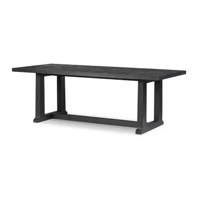 Otto Dining Table Black Pine 87"