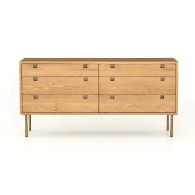 Carlisle 6-Drawer Dresser Natural Oak