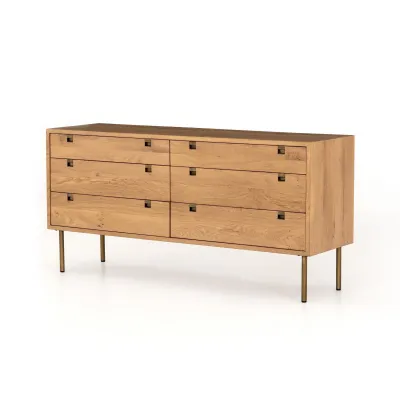 Carlisle 6-Drawer Dresser Natural Oak