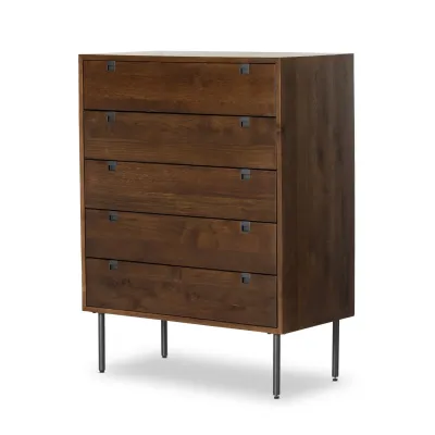 Carlisle 5 Drawer Dresser Russet Oak