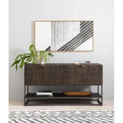 Kelby Small Media Console Vintage Brown