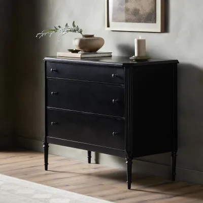 Lendon 3 Drawer Dresser Black