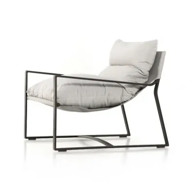 Avon Outdoor Sling Chair Stone Grey