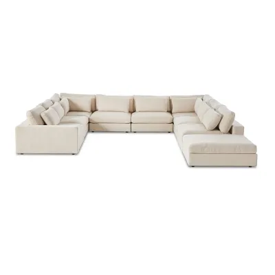 Bloor 8 Pc Sectional with Ottoman Clairmont Sand