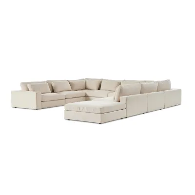 Bloor 8 Pc Sectional with Ottoman Clairmont Sand