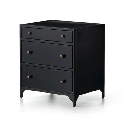 Belmont Storage Nightstand Black