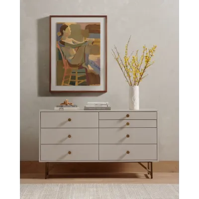 Van 7 Drawer Dresser Matte Alabaster