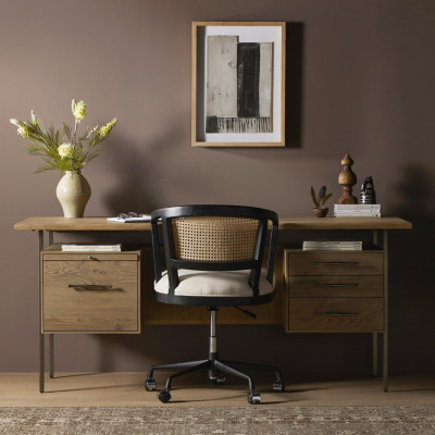 Lauren Desk Natural Oak Solid