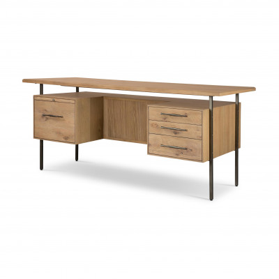 Lauren Desk Natural Oak Solid