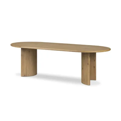 Paden Dining Table Worn Oak Veneer 94"