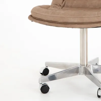 Malibu Desk Chair Natural Wash Mushroom