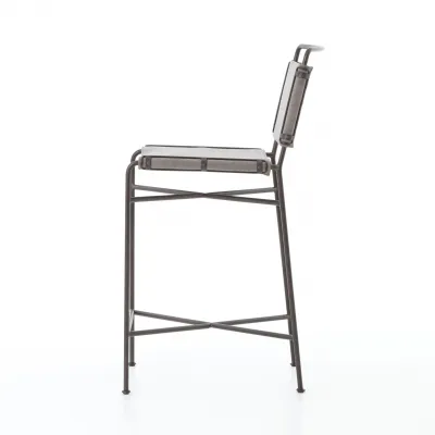 Wharton Stonewash Grey Counter Stool