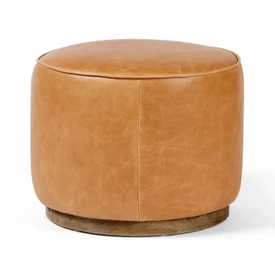 Sinclair Round Ottoman Palermo Butterscotch