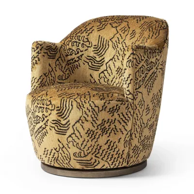 Aurora Swivel Chair Balkan Ochre