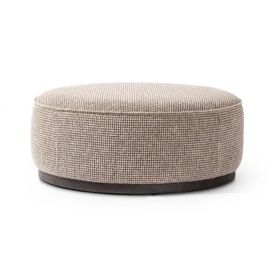 Sinclair Large Round Ottoman Barrow Taupe