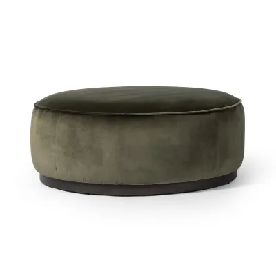 Sinclair Large Round Ottoman Surrey Olive