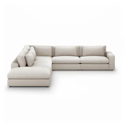 Bloor 5pc Sectional Left Arm Facing with Ottoman Natural