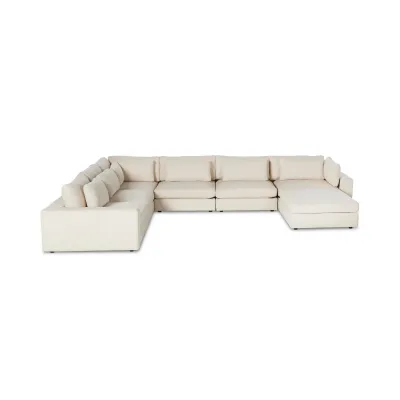 Bloor 6 Pc Sectional with Ottoman Clairmont Sand