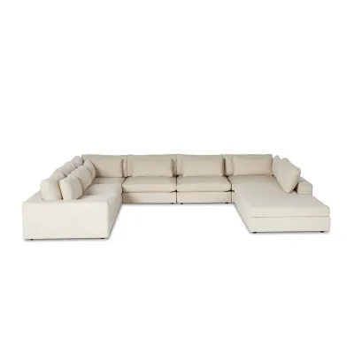 Bloor 7 Pc Sectional with Ottoman Clairmont Sand