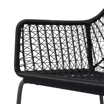 Bandera Outdoor Dining Chair Smoke Black