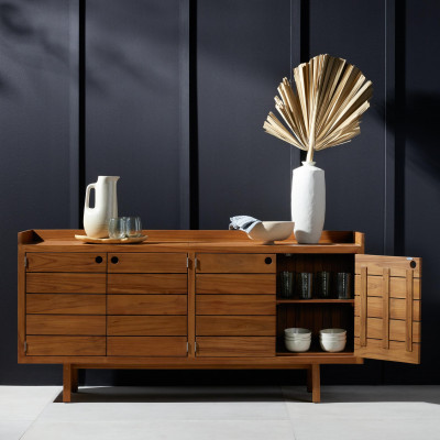 Lula Outdoor Sideboard Natural Teak Fsc