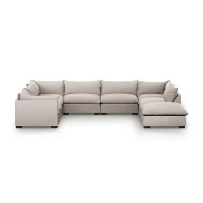 Westwood 7 Pieces Sectional With Ottoman Pebble