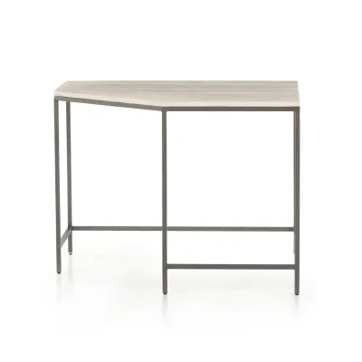 Trey Modular Corner Desk Natural Iron Dove Poplar