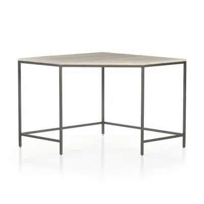 Trey Modular Corner Desk Natural Iron Dove Poplar