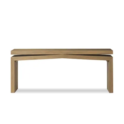 Matthes Oak Console Table Worn Oak Veneer