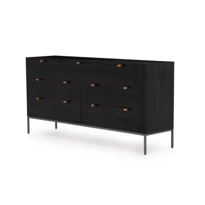 Trey 7-Drawer Dresser Black Wash Poplar