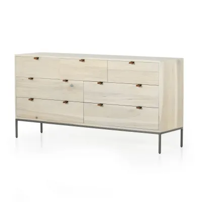 Trey 7 Drawer Dresser Dove Poplar