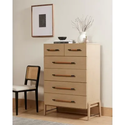 Rosedale 6-Drawer Tall Dresser Yucca Oak