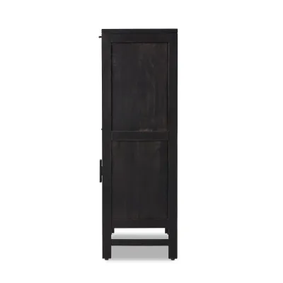 Caprice Bar Cabinet Black Wash Mango