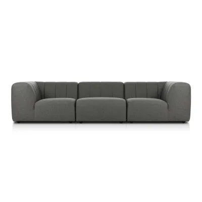 Gwen Outdoor 3-Piece Sectional Sofa Hayes Charcoal