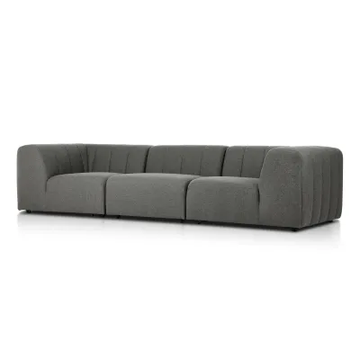 Gwen Outdoor 3-Piece Sectional Sofa Hayes Charcoal