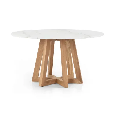 Creston Dining Table White Marble