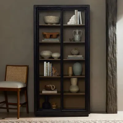 Normand Cabinet Distressed Black