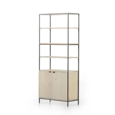 Trey Modular Wide Bookcase Dove Poplar