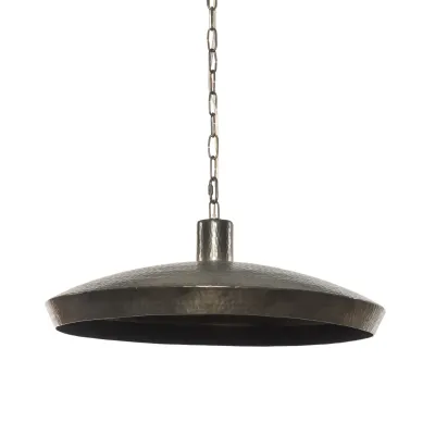 Eldon Pendant Hammered Dark Antique Brass