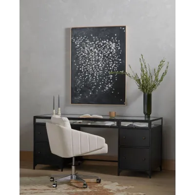 Shadow Box Executive Desk Black