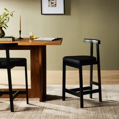 Tex Counter Stool Black Rosa Morada