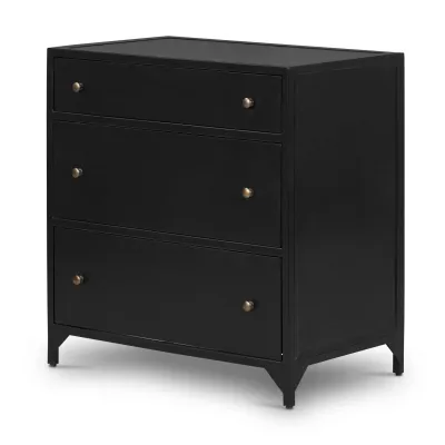 Belmont Large Storage Nightstand Black