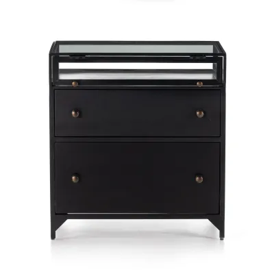 Shadow Box Nightstand Black