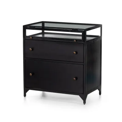 Shadow Box Nightstand Black