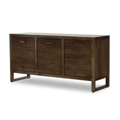 Lorne Media Console Dusty Reeded Brown