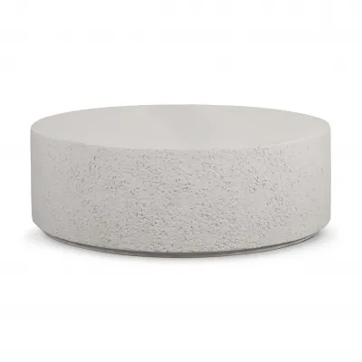 Otero Outdoor Round Coffee Table Blanc White