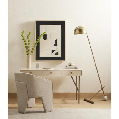 Becker Floor Lamp Charcoal And White