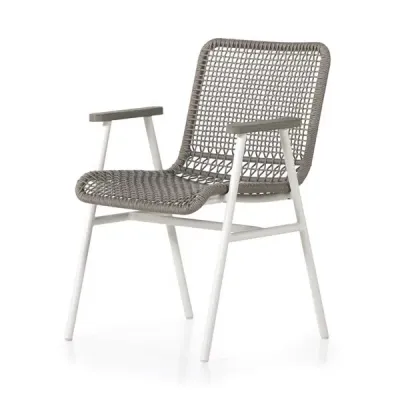 Avera Outdoor Dining Armchair White