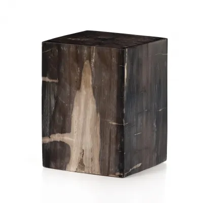 Buck End Table Dark Petrified Wood